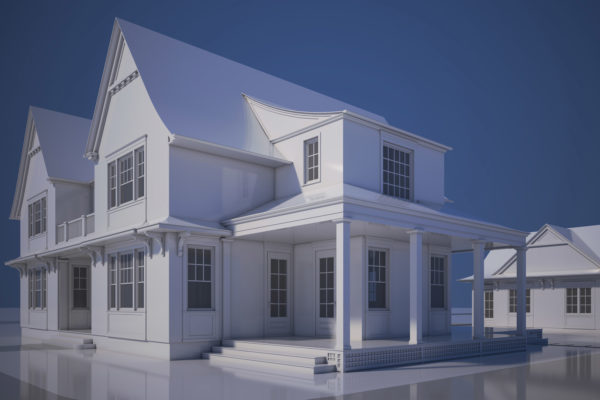 Process for the Build in Quogue - Southeast View