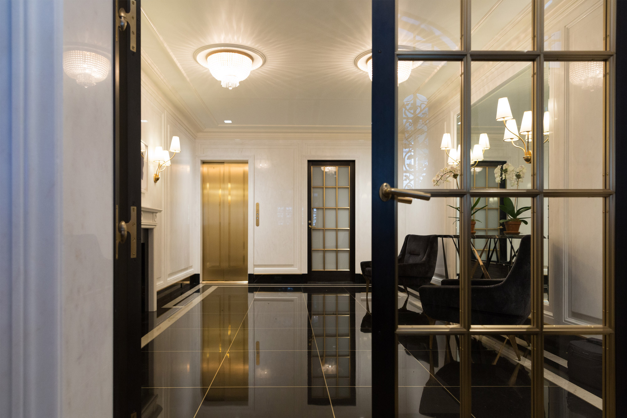 Lobby Renovation in an UES Pre-War Apartment Building - Post Renovation North